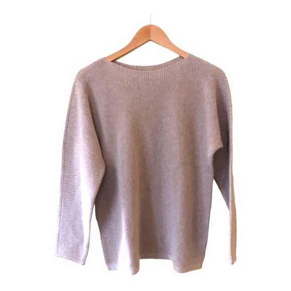 Talbots Wool Blend Bateau Neck Dolman Sleeve Sweater Women's LP Shimmer - Picture 3 of 9